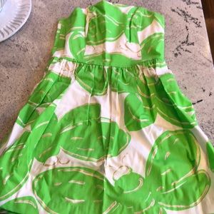 Green white and gold Lilly Pulitzer Dress